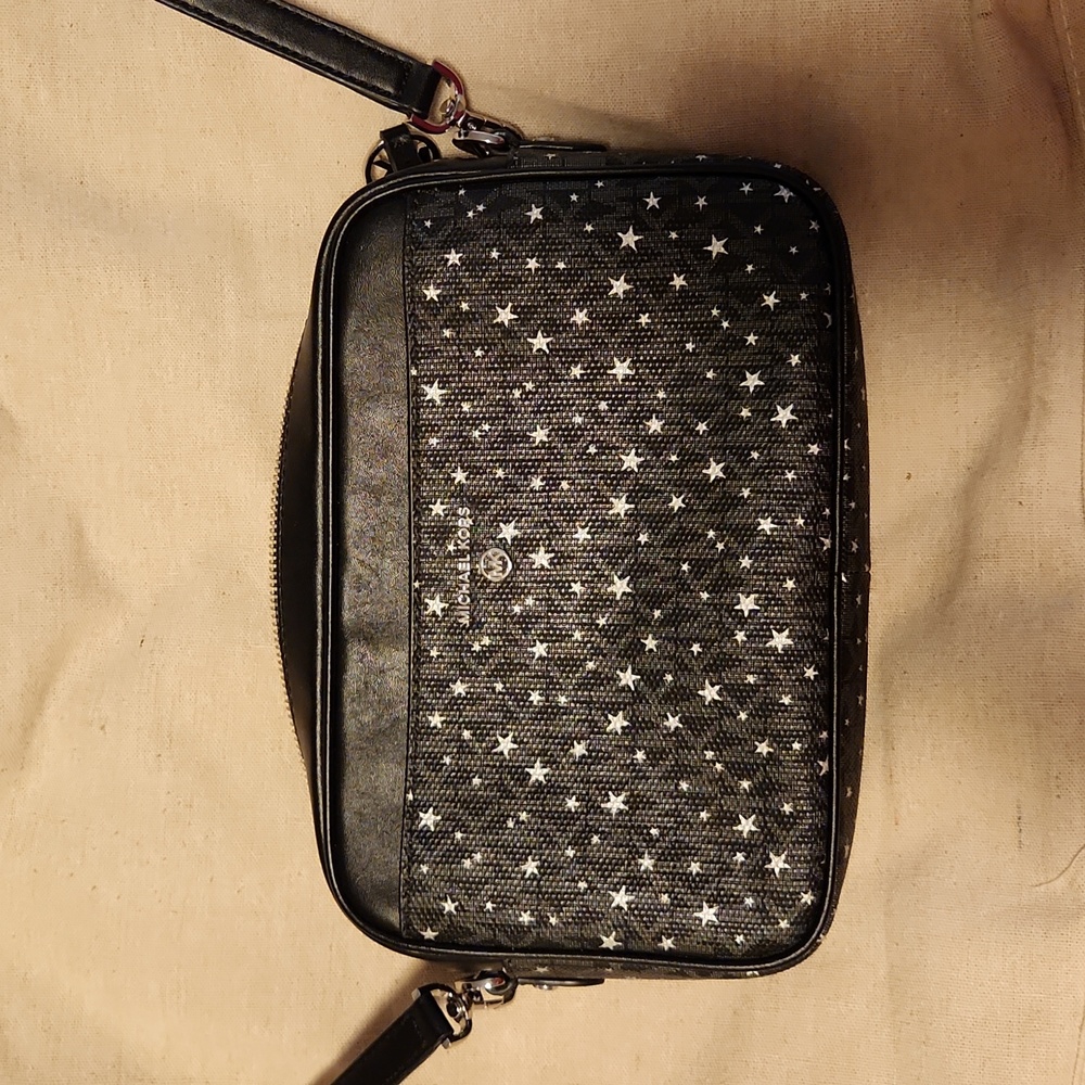 Michael Kors Black and White Star Crossbody Bag